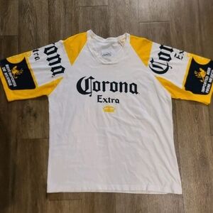 White and Yellow Short Sleeve Tee